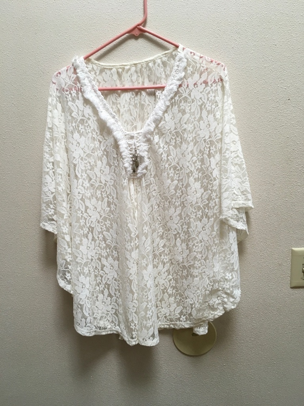 Lovely White Lace Blouse with missing tags